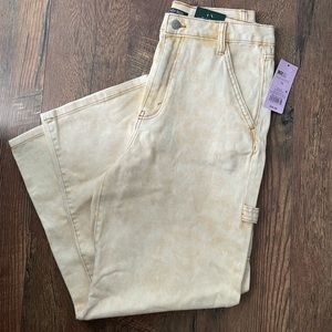 Wild Fable Yellow Utility Wide Leg Jeans